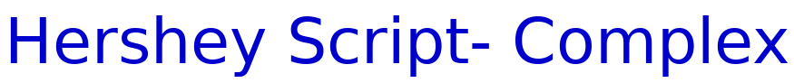 Hershey Script- Complex フォント